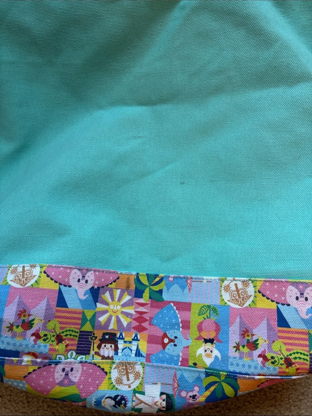 Disney Hello 'It's a small world' Colorful Tote Bag - Turquoise, Multicolor